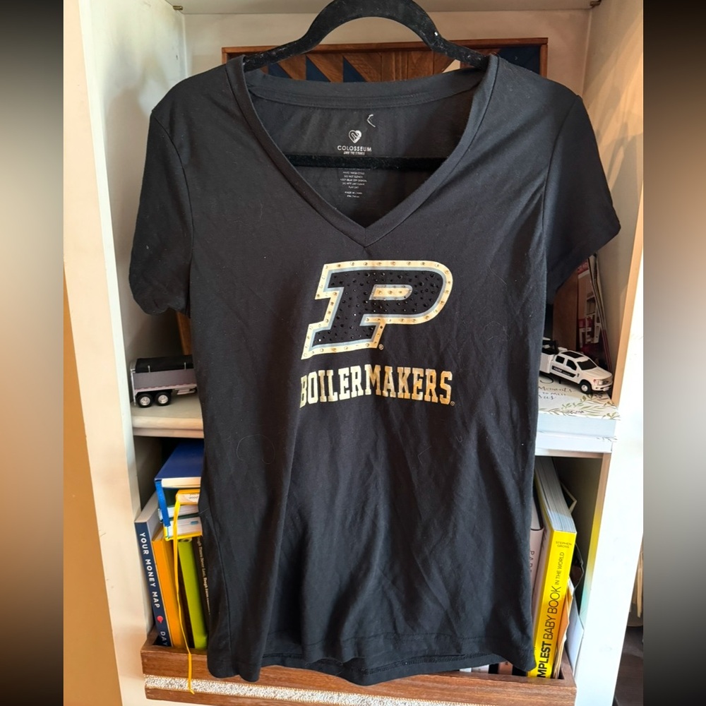 Sparkly Purdue V-Neck